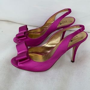 Kate Spade hot pink sling back heels
